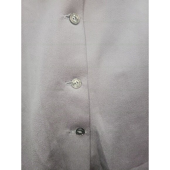 Vintage Handmade Gray Bow Tie Blouse Buttons Down Sz‎ 2X - Picture 7 of 11